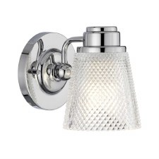 Quintiesse Hudson Single Bathroom Wall Light Polished Chrome