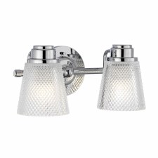 Quintiesse Hudson Double Bathroom Wall Light Polished Chrome