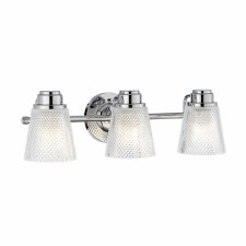 Quintiesse Hudson Triple Bathroom Wall Light Polished Chrome