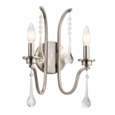 Quintiesse Karlee Double Wall Light Classic Pewter