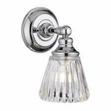 Quintiesse Keynes Single Bathroom Wall Light Polished Chrome