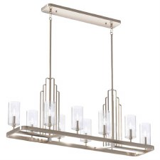 Quintiesse Kimrose 10 Light Linear Pendant Polished Nickel