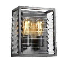 Elstead Louvre 2 Light Wall Light Gunmetal Elstead Louvre 2 Light Wall Light Gunmetal