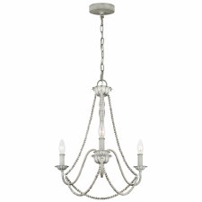 Feiss Maryville 3 Light Chandelier Washed Grey Feiss Maryville 3 Light Chandelier Washed Grey