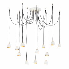 Quintiesse Nula 12 Light Cluster Pendant Shell White & Luxe Gold Quintiesse Nula 12 Light Cluster Pendant Shell White & Luxe Gold
