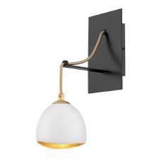 Quintiesse Nula Single Wall Light Shell White & Luxe Gold