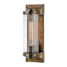 Additional picture of Quintiesse Pearson Outdoor Flush Wall Light Burnished Bronze