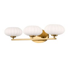 Quintiesse Pim Triple Bathroom Wall Light Fox Gold