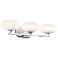 Quintiesse Pim Triple Bathroom Wall Light Polished Chrome