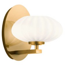 Quintiesse Pim Single Bathroom Wall Light Fox Gold