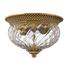 Hinkley Plantation 2 Light Flush Ceiling Light Burnished Brass Hinkley Plantation 2 Light Flush Ceiling Light Burnished Brass