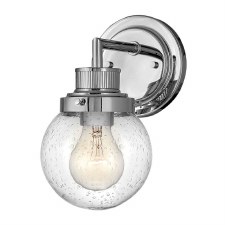 Quintiesse Poppy Bathroom Single Wall Light Polished Chrome