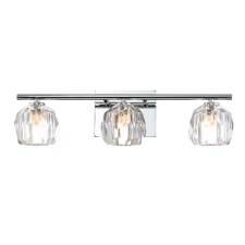 Quintiesse Regalia Triple Bathroom Wall Light Polished Chrome