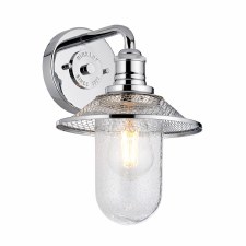 Quintiesse Rigby Single Bathroom Wall Light Polished Chrome