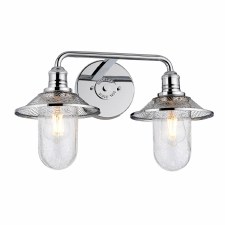 Quintiesse Rigby Double Bathroom Wall Light Polished Chrome