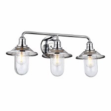 Quintiesse Rigby Triple Bathroom Wall Light Polished Chrome