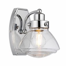 Quintiesse Scholar Single Bathroom Wall Light Polished Chrome