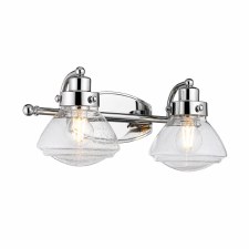 Quintiesse Scholar Double Bathroom Wall Light Polished Chrome