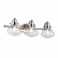 Quintiesse Scholar Triple Bathroom Wall Light Polished Chrome