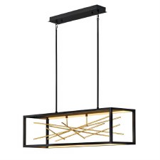 Quintiesse Styx LED Linear Pendant Black & Gold