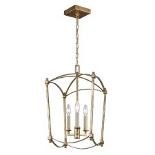 Quintiesse Thayer 3 Light Pendant Antique Gild