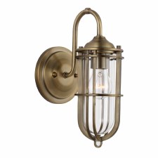 Quintiesse Urban Restoration Bathroom Single Wall Light Dark Antique Brass