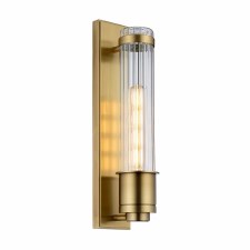 Quintiesse Wellington Single Bathroom Wall Light Aged Brass