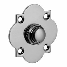 Croft Quatrefoil Door Bell Push 1915 Polished Chrome