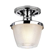 Quoizel Dublin 1 Light Semi Flush Ceiling Light Polished Chrome