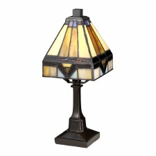 Additional picture of Quoizel Holmes Tiffany Mini Lamp Vintage Bronze