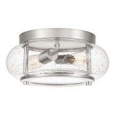 Quoizel Trilogy 2 Light Flush Mount Brushed Nickel Quoizel Trilogy 2 Light Flush Mount Brushed Nickel