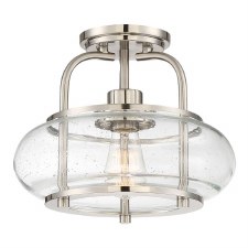 Quoizel Trilogy 1 Light Semi Flush Ceiling Light Brushed Nickel Quoizel Trilogy 1 Light Semi Flush Ceiling Light Brushed Nickel