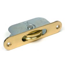 From The Anvil Radius Sash Pulley Polished Brass Lacquered