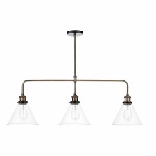 Ray 3 Light Bar Pendant Light Antique Brass Ray 3 Light Bar Pendant Light Antique Brass