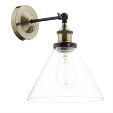 Ray Adjustable Single Wall Light Antique Brass