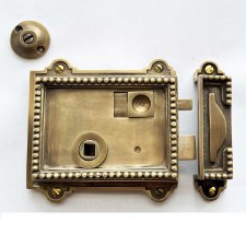 Rearsby Rim Latch 4.1/2" with Emergency Release Antique Satin Brass