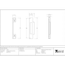 From The Anvil Rebate Kit for Sash Lock Aged Bronze