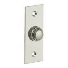 Croft 1910 Rectangular Door Bell Push Polished Nickel