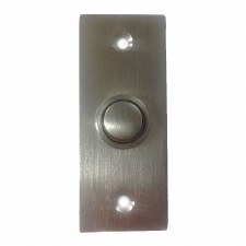 Croft 1910 Rectangular Door Bell Push Satin Chrome