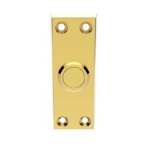 Rectangular Door Bell Push Polished Brass