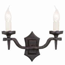 Elstead Rectory Double Wall Light Curve Bracket Black