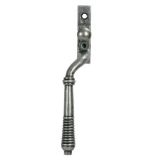 From The Anvil Reeded Espagnolette Handle Left Hand Pewter Patina From The Anvil Reeded Espagnolette Handle Left Hand Pewter Patina