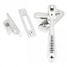 From The Anvil Locking Reeded Window Handle Polished Chrome