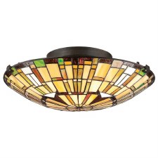 Quoizel Reed Tiffany Flush Ceiling Light Quoizel Reed Tiffany Flush Ceiling Light