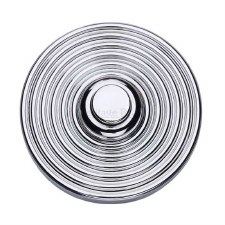 Heritage Round Reeded Bell Push RR1186 Polished Chrome