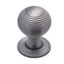 Heritage Reeded Cabinet Knob V973 32mm Satin Chrome