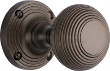 Heritage Reeded Mortice Knobs V971 Matt Bronze Heritage Reeded Mortice Knobs V971 Matt Bronze