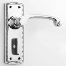 Aston Regency Bathroom Door Handle Polished Chrome