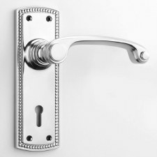 Aston Regency Lock Door Handle Polished Chrome