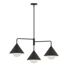 Alora Mood Remyck 3 Light Chandelier Matte Black